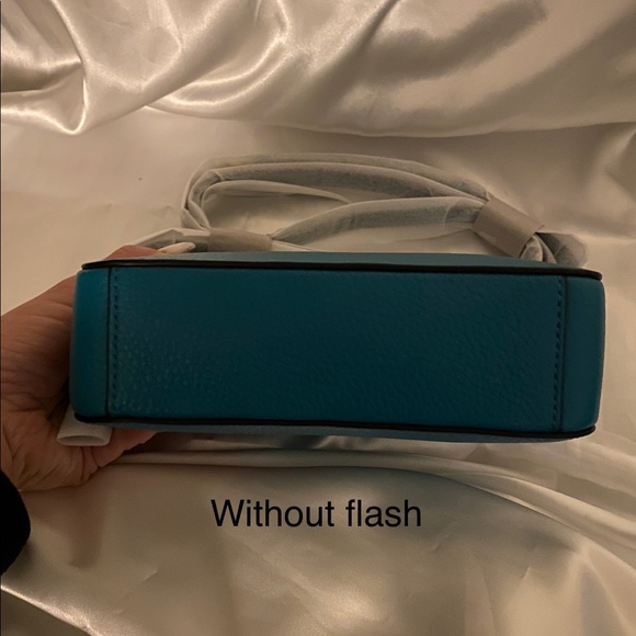 ❌SOLD❌ Coach 87734 Mini Camera Bag Pebble Leather Crossbody Teal - Picture 10 of 11